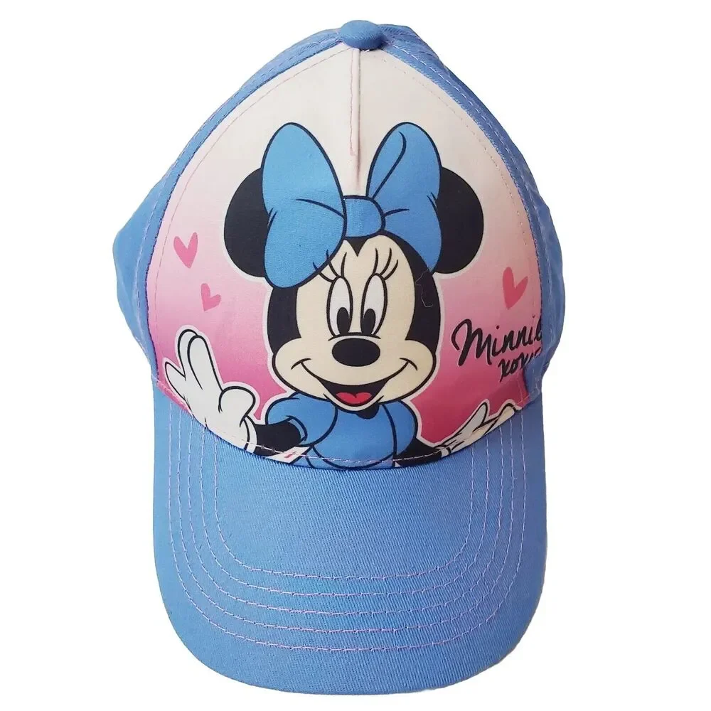 Lot Of 2 Disney Minnie Mouse Snap Back Hat Girl Toddler Red Blue Adjustable Ears